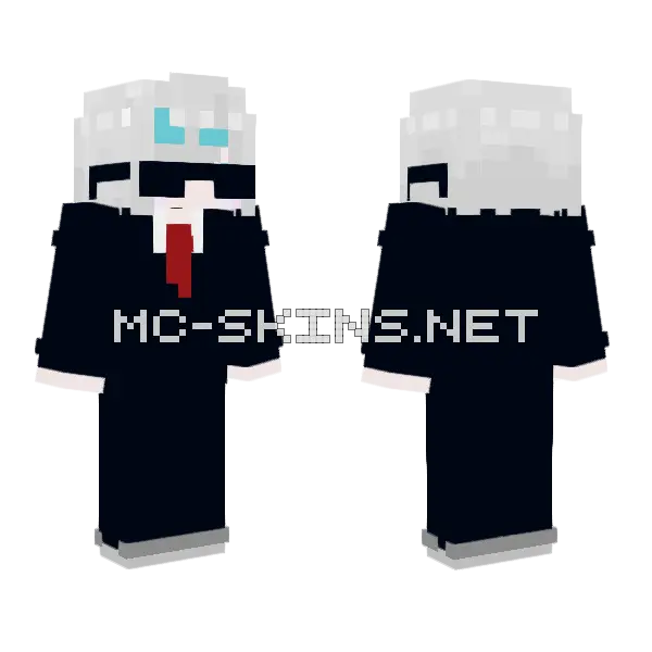 Cute White Creature Minecraft skin, front and back