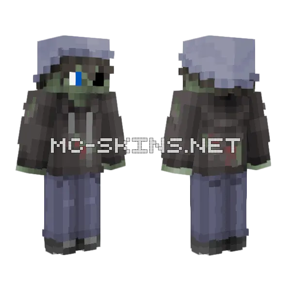 Cute Zombie Boi Minecraft skin, front and back