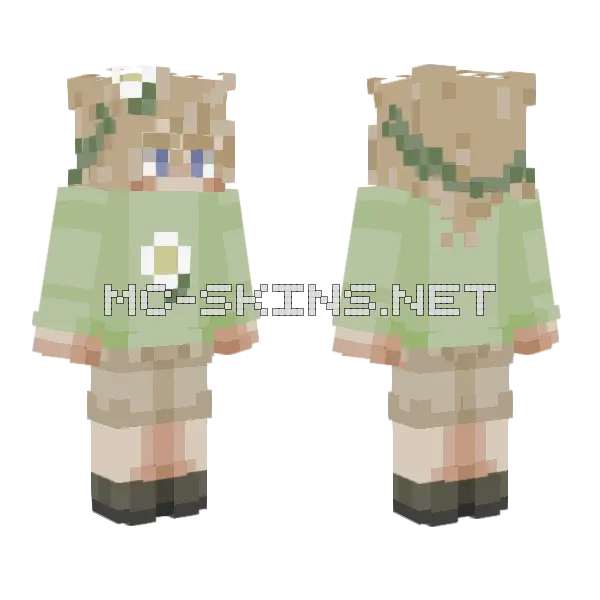 Cutesy Girl Skin Minecraft skin, front and back
