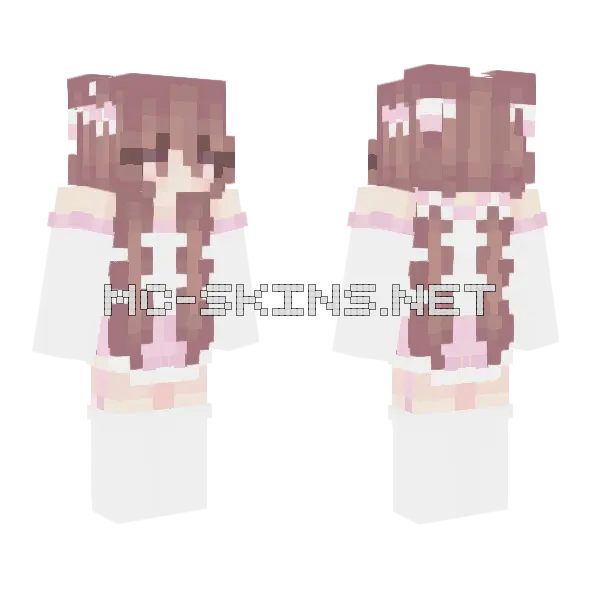 Cutie Baker Girl Minecraft skin, front and back