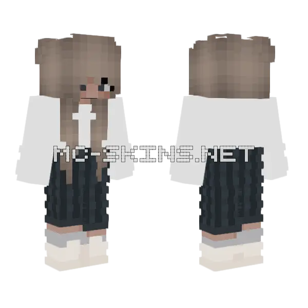 Cutie Girl Minecraft skin, front and back