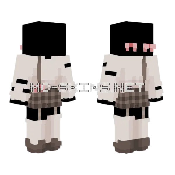 Cutie X3 Base Minecraft skin, front and back