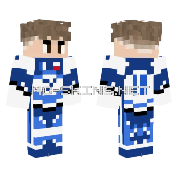Cvb F Minecraft skin, front and back