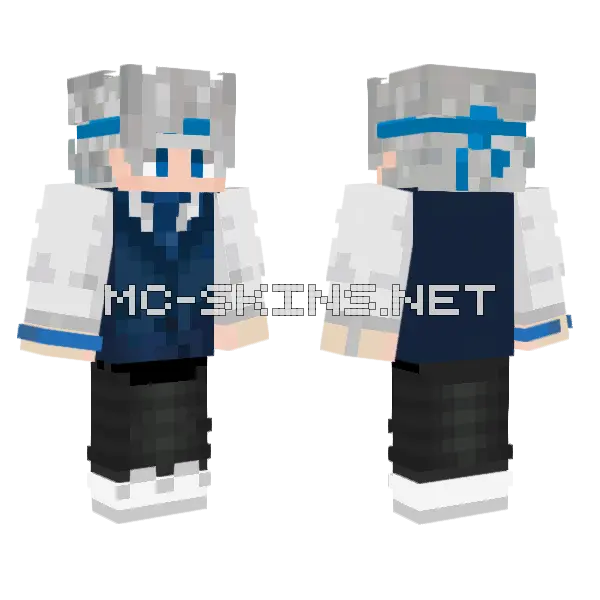 Cvbcbc Blue Suit Minecraft skin, front and back