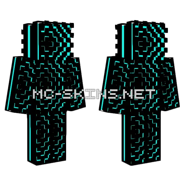 Cyan Checkered Outfit, front and back