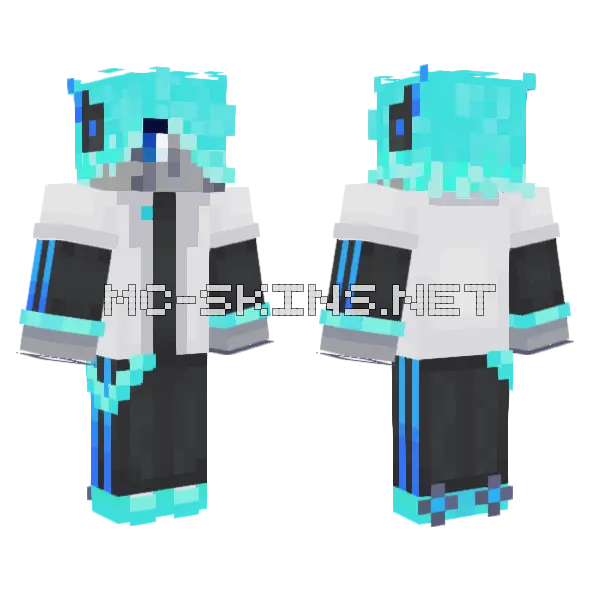Cyan Electric Warrior, front and back