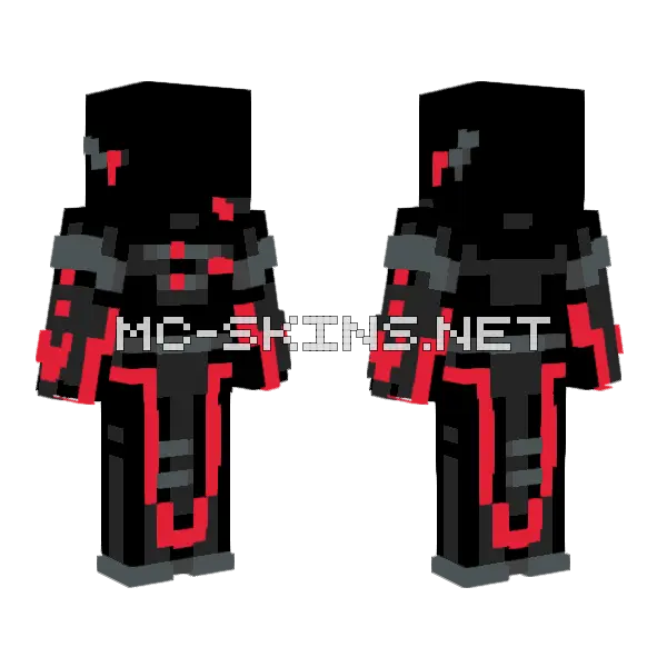Cyber Gamer Outfit 3 Minecraft skin, front and back