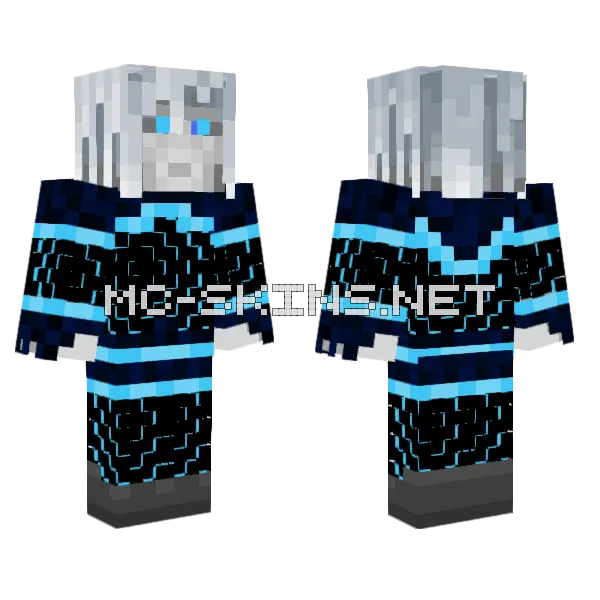 Cyber Jack Minecraft skin, front and back