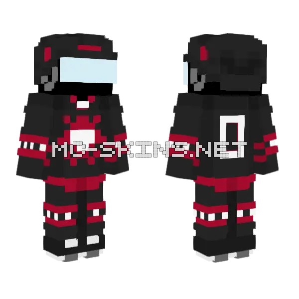 Cybernetic Hockey Player, front and back