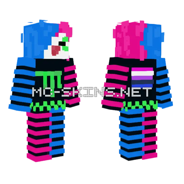 Cyberpunk Unicorn, front and back