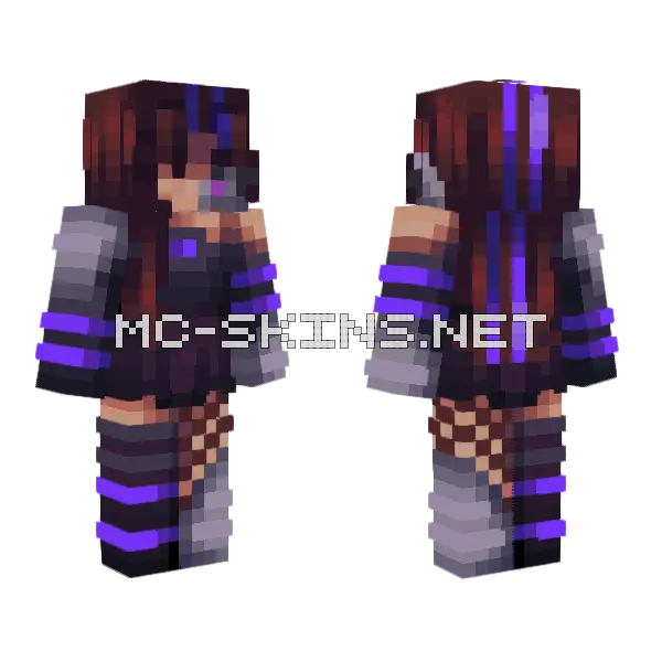 Cyborg CE Minecraft skin, front and back