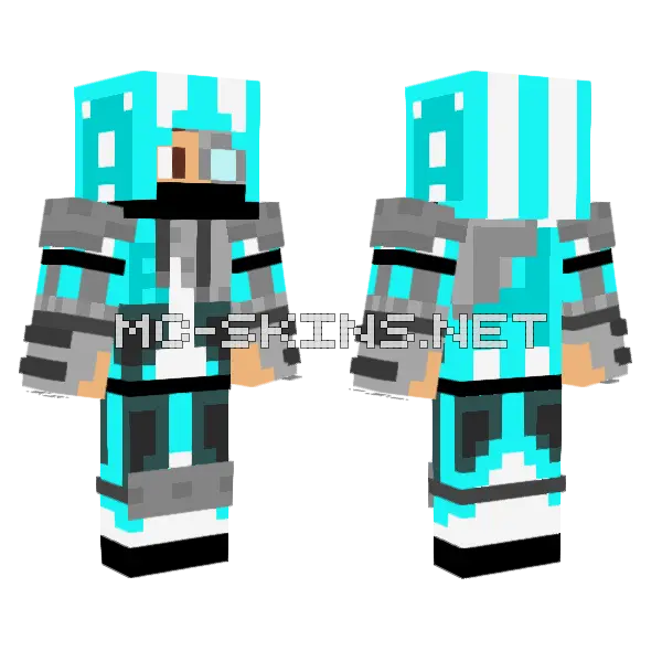 Cyborg Skin Minecraft skin, front and back