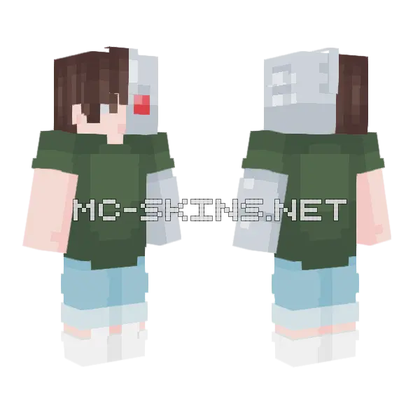 Cyborg Thing Minecraft skin, front and back
