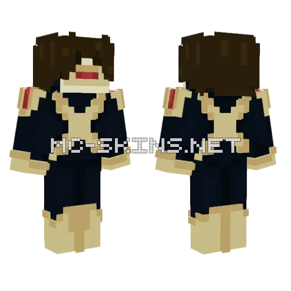 Cyclops X-Men Evolution Uniform Minecraft skin, front and back