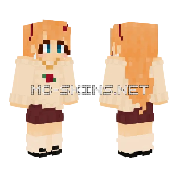 Cynthia Minecraft skin, front and back