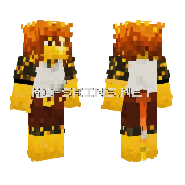 Cyra Blazborne Origins OC Minecraft skin, front and back