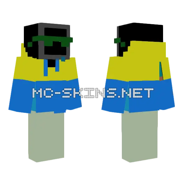 Czarnyy Minecraft skin, front and back