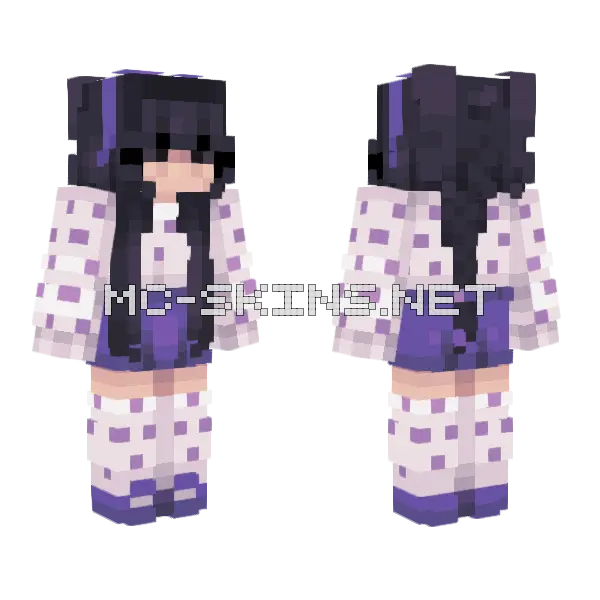 D is for Dots Minecraft skin, front and back