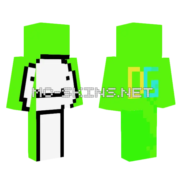 D Letter Minecraft skin, front and back
