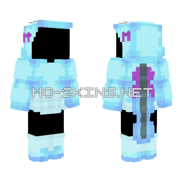 D Quagsire Pokemon Base Minecraft skin, front and back