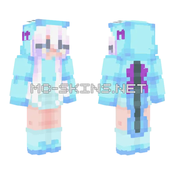 D Quagsire Pokemon Minecraft skin, front and back