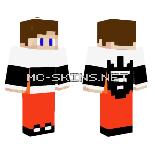 Daboi Minecraft skin, front and back
