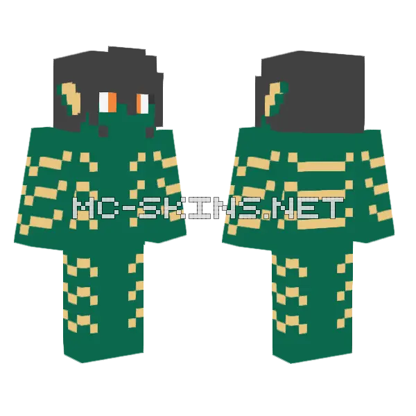 Daeira The Crab Alien V2 Minecraft skin, front and back