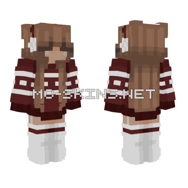 Dafaf Brown Outfit Minecraft skin, front and back