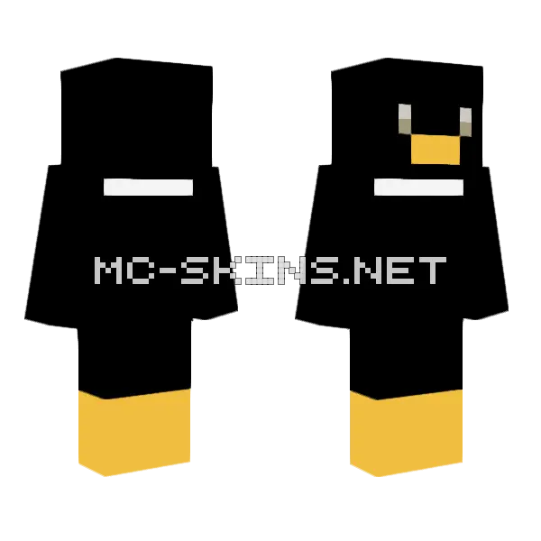 Daffy Duck Minecraft skin, front and back