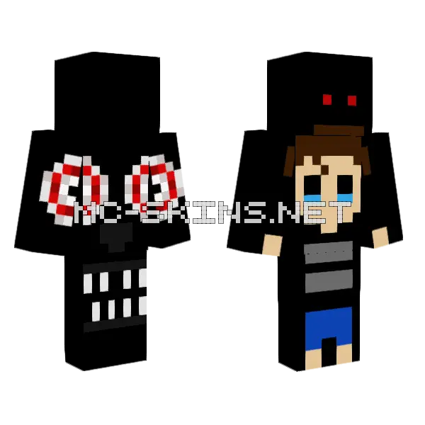 Dagames Fnaf 4 Minecraft skin, front and back