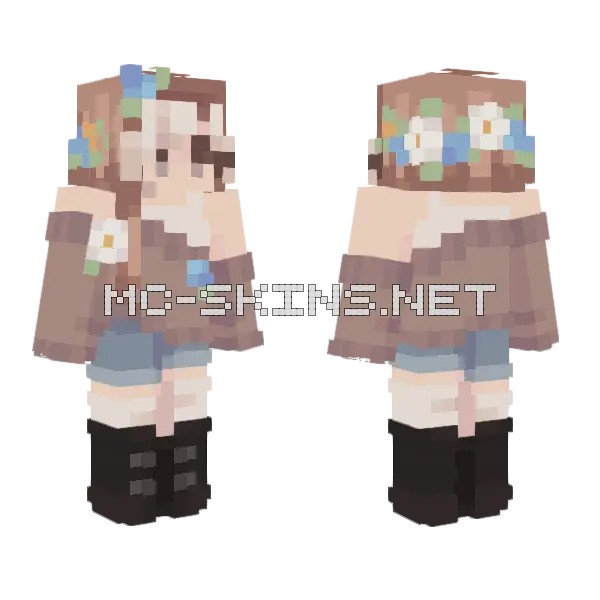 Daisy Meadows Persona Minecraft skin, front and back