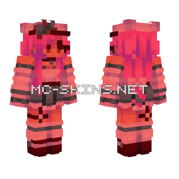 Daisy School Girl Minecraft skin, front and back