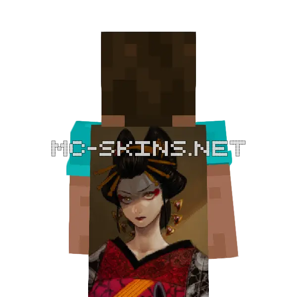 Daki Kimono cape, outside and lining