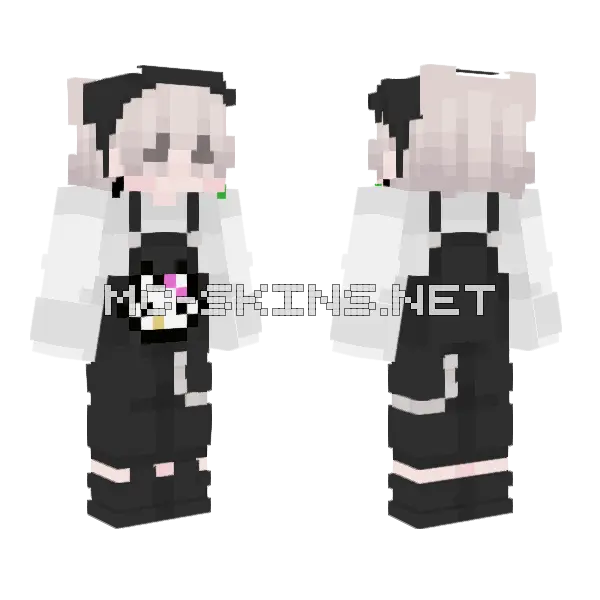 Dan Hello Kitty Minecraft skin, front and back