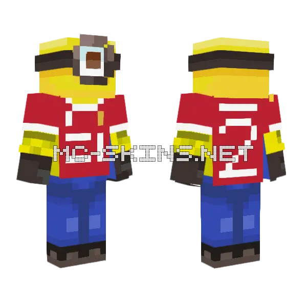 Dan LFC Minion Minecraft skin, front and back