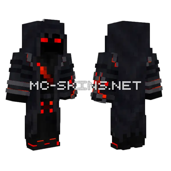 Dangerous Dark Figure Minecraft skin, front and back
