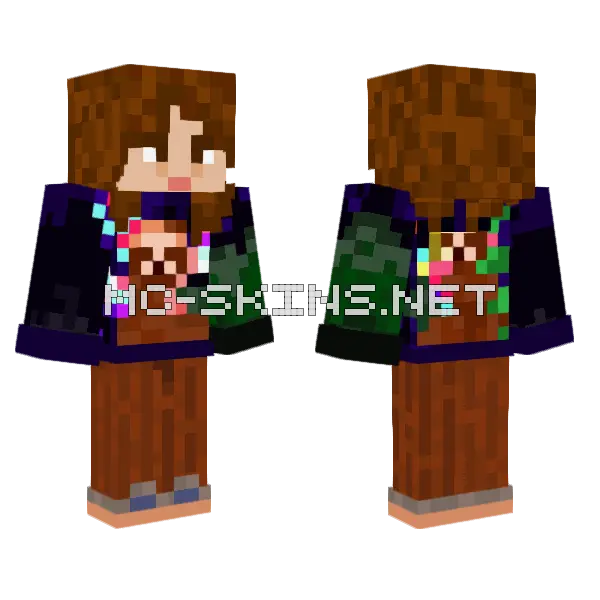 Daniel 3 Minecraft skin, front and back