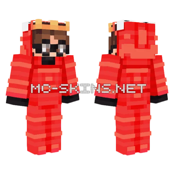 Dannypicacho Red Outfit Minecraft skin, front and back