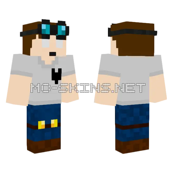Dantdm Hirobrian Minecraft skin, front and back