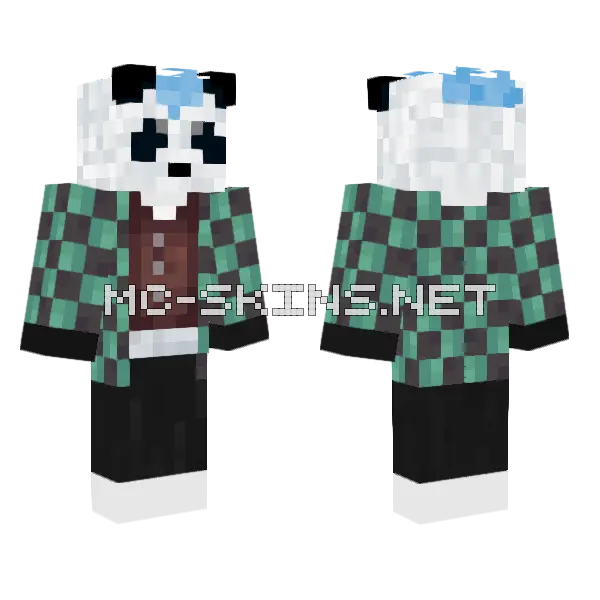 Dante Tanjiro Minecraft skin, front and back
