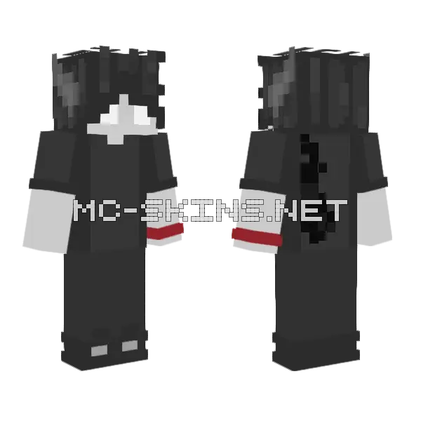 Daraku T Shirt Minecraft skin, front and back
