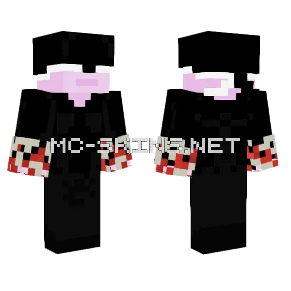 Daredevil Black Suit Minecraft skin, front and back