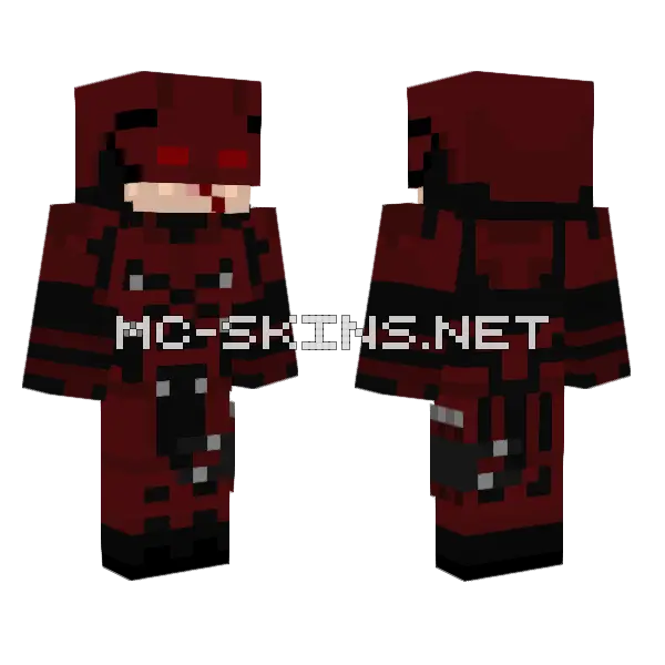 Daredevil Season 2 The Defenders V2 Minecraft skin, front and back