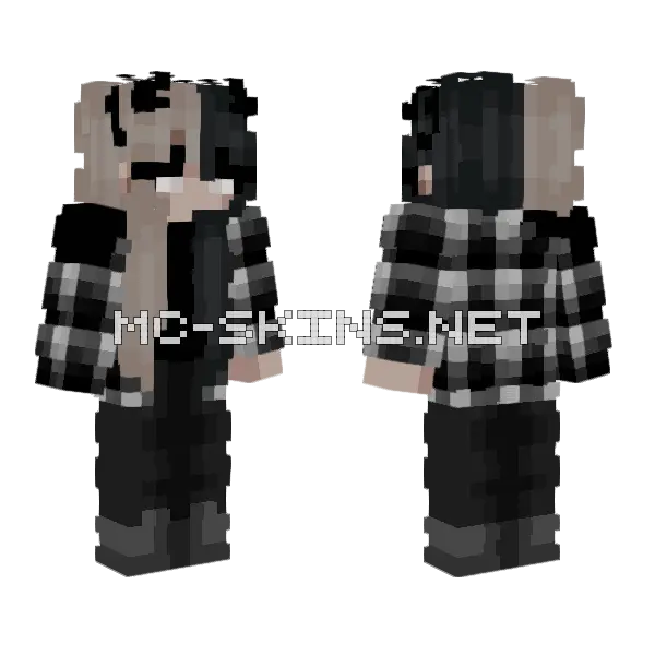 Daring Truth Girl Minecraft skin, front and back