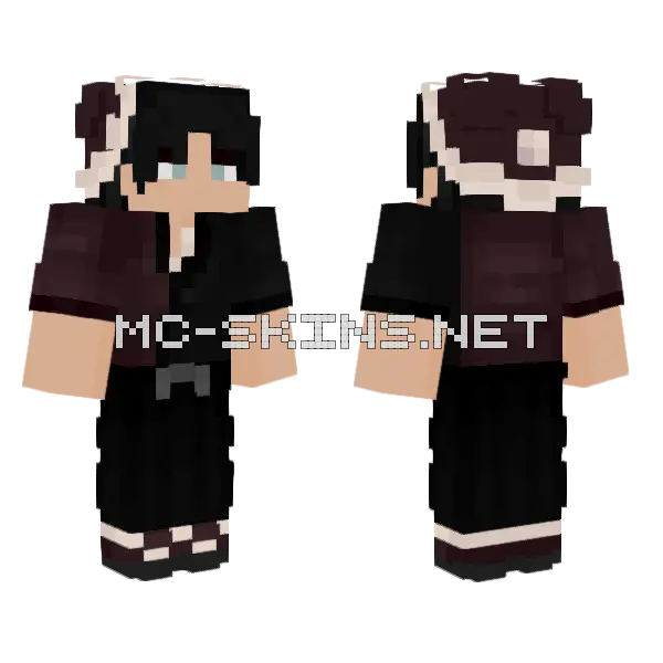 Dark Academia Boy Minecraft skin, front and back