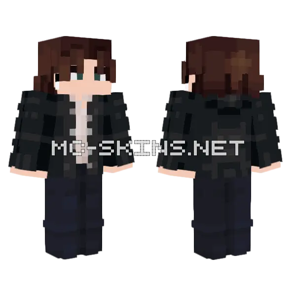 Dark Academia Boy Minecraft skin, front and back