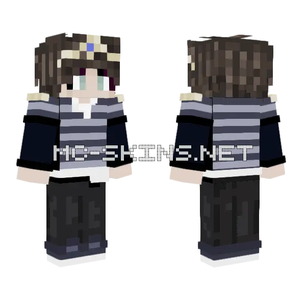 Dark Academia Student, front and back