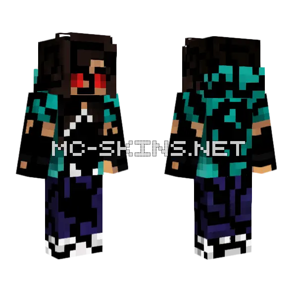 Dark Alex Da Noob Minecraft skin, front and back