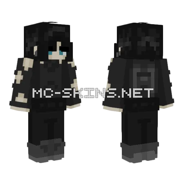 Dark Anime Boy, front and back