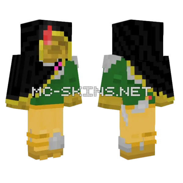 Dark Assassin Minecraft skin, front and back